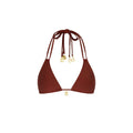 Kulani Kinis Halter Bralette Bikini Top - Cinnamon Sugar