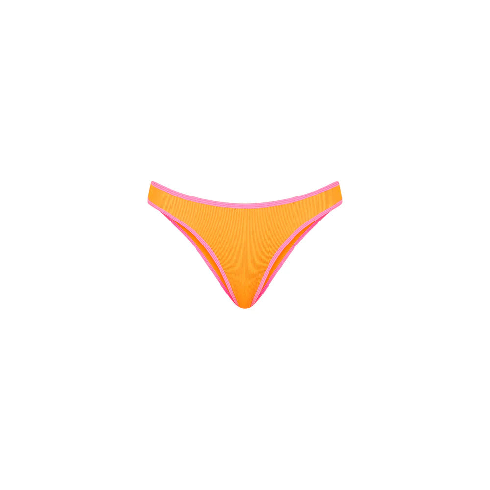 Kulani Kinis Modest Bind Full Coverage Bikini Bottom - Peach Pop