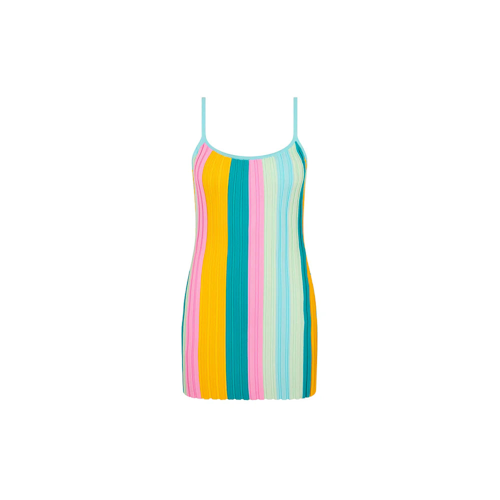 Kulani Kinis Rib Knit Mini Dress - Seaside Dreamer