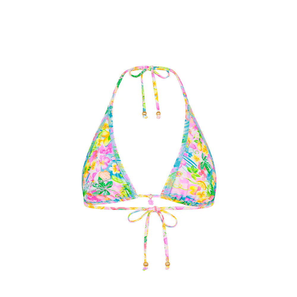 Kulani Kinis Classic Tie Halter Bikini Top - Summer Daydreams