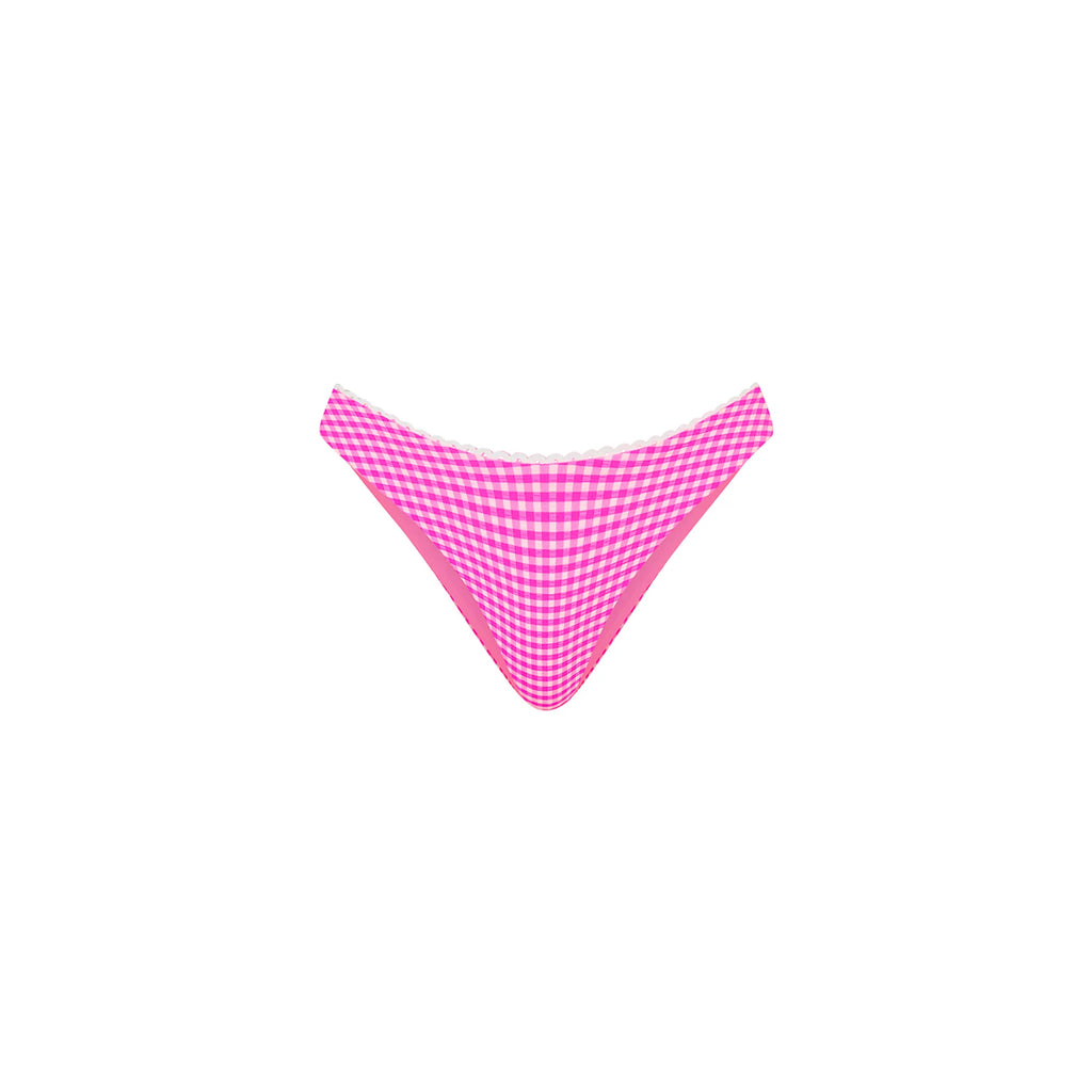 Kulani Kinis Decorative Full Coverage Bikini Bottom - Pink Diva
