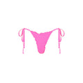 Lettuce Edge Thong Tie Bikini Bottom - Pink Diva