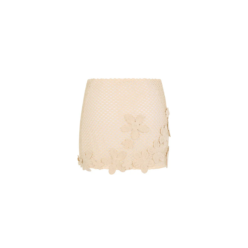 Kulani Kinis Applique Crochet Sarong - Sunset Shell