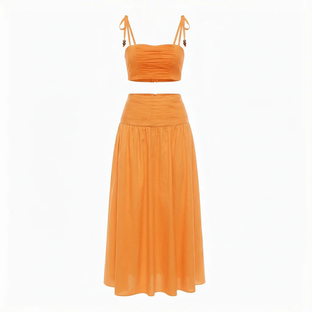 Peixoto ROWAN MAXI SKIRT apricot