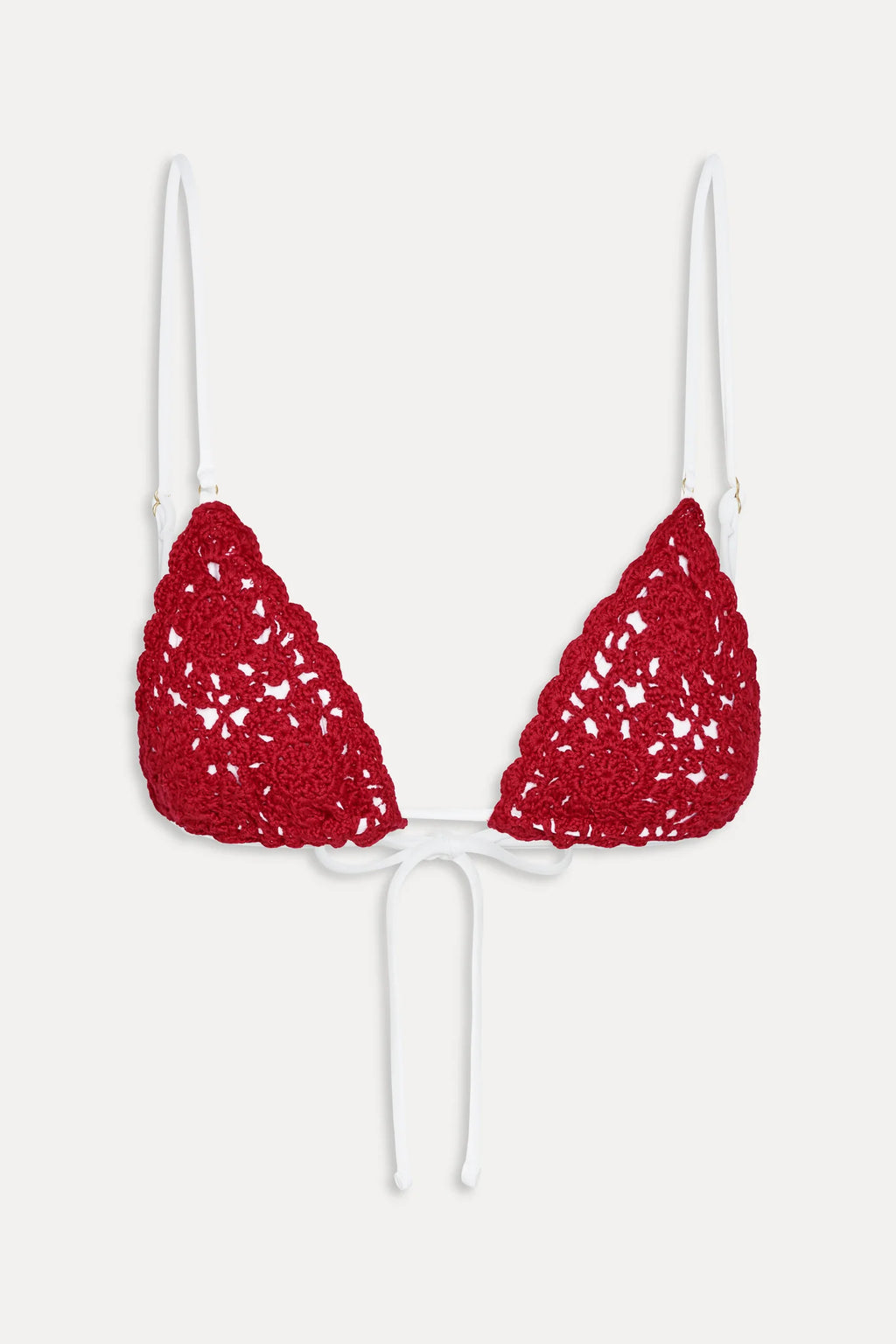 Frankies Bikinis Elena Crochet Top Red Havana Crochet