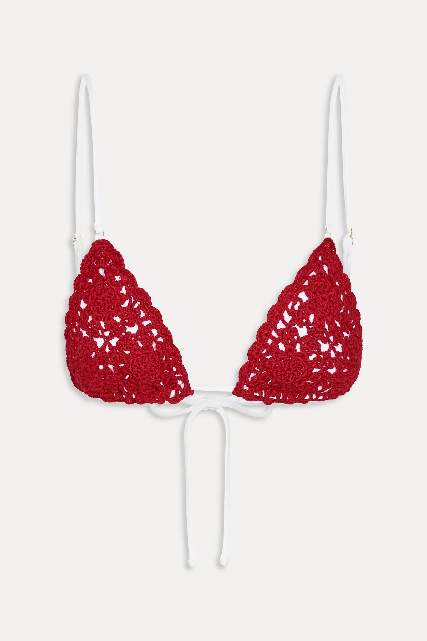 Frankies Bikinis Elena Crochet Top Red Havana Crochet
