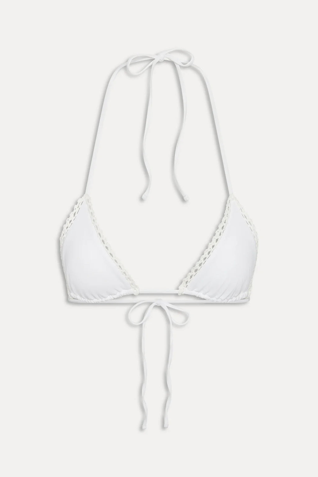 Frankies Bikinis Nick Crochet Top Ivory Crochet