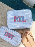 KenzKustomz Pool-Periwinkle Pebbles Clear Coat XL Bag