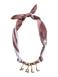 Y'all Bubble Letter Scarf Necklace 