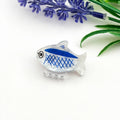 Mini Sardine Fish Acrylic Hair Claw Clip: Blue