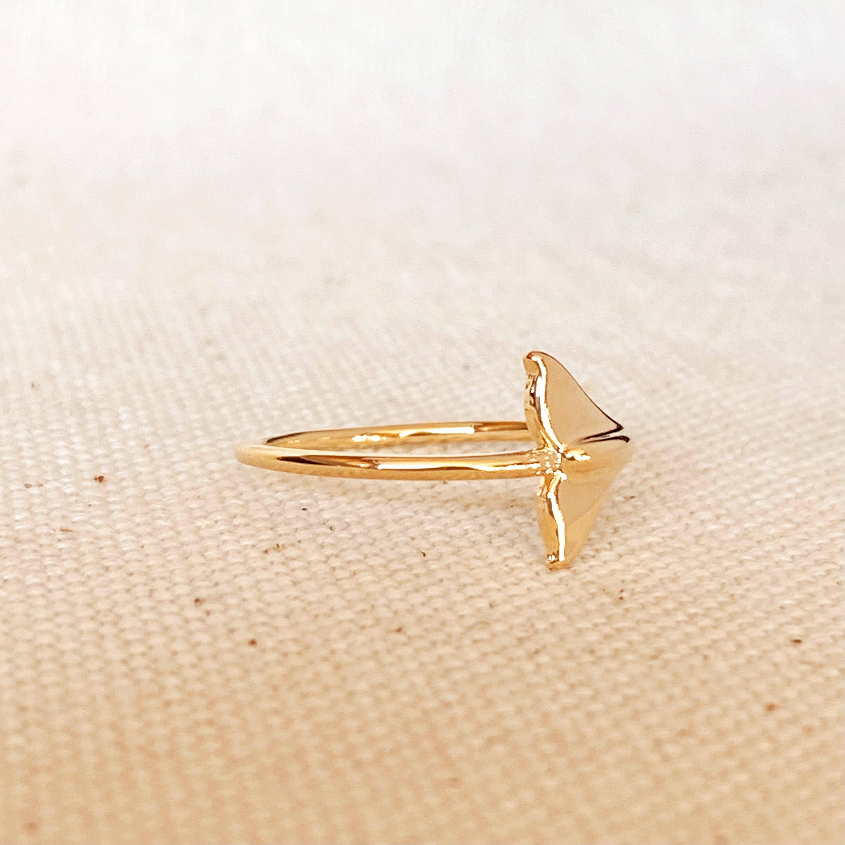 18k Gold Filled Mermaid Tail Ring: 7.5