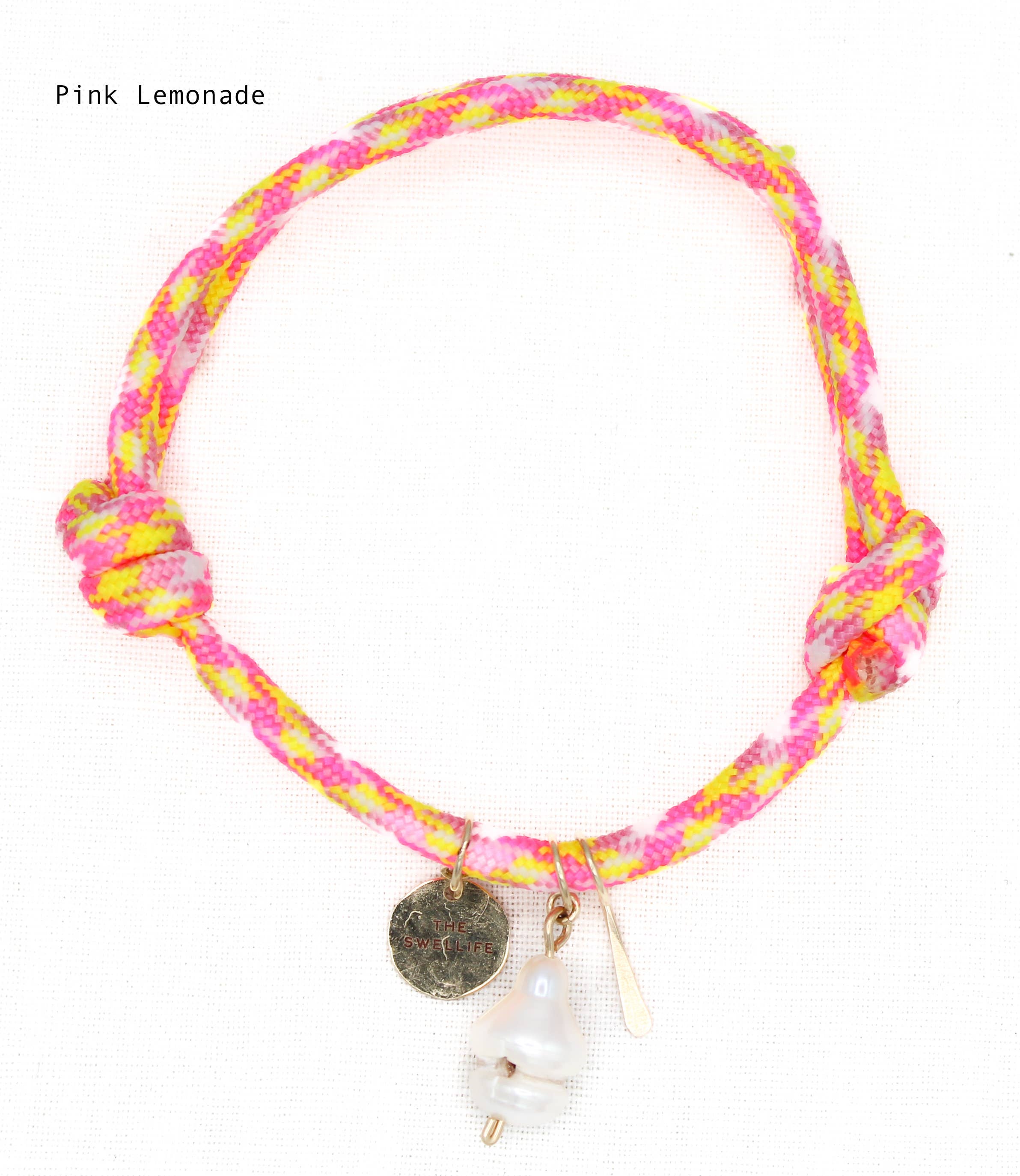 Beach Charm Bracelet: Pink Lemonade