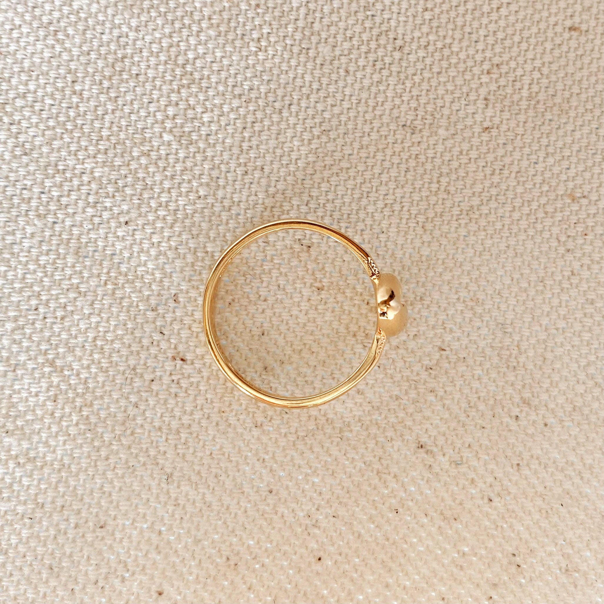 18k Gold Filled Cowrie Shell Ring: 6.5
