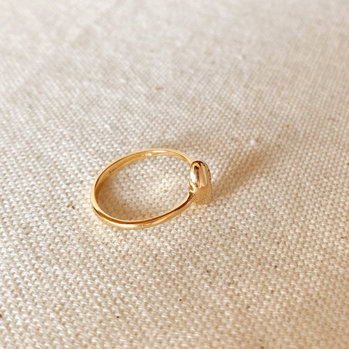 18k Gold Filled Cowrie Shell Ring: 8